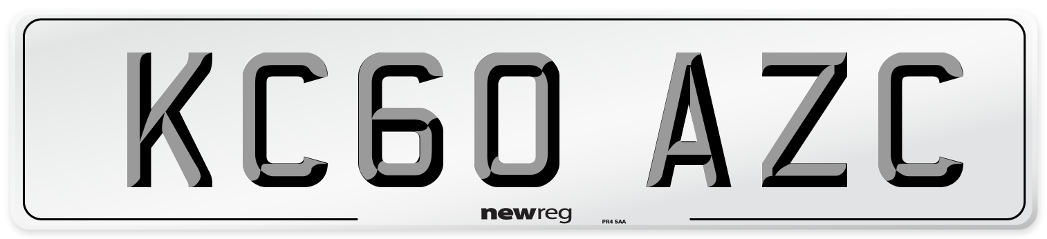 KC60 AZC Number Plate from New Reg